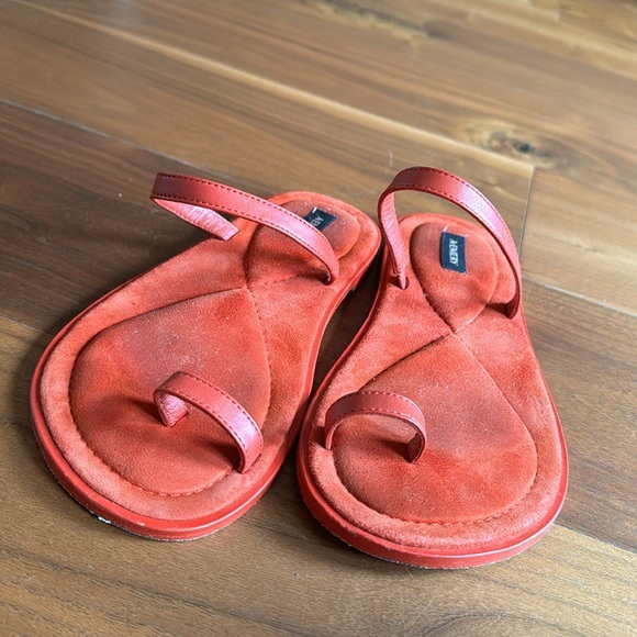 A.EMERY Red Suede Turi Sandals / Poppy Suede EU 39 / US 8 - Picture 6 of 8